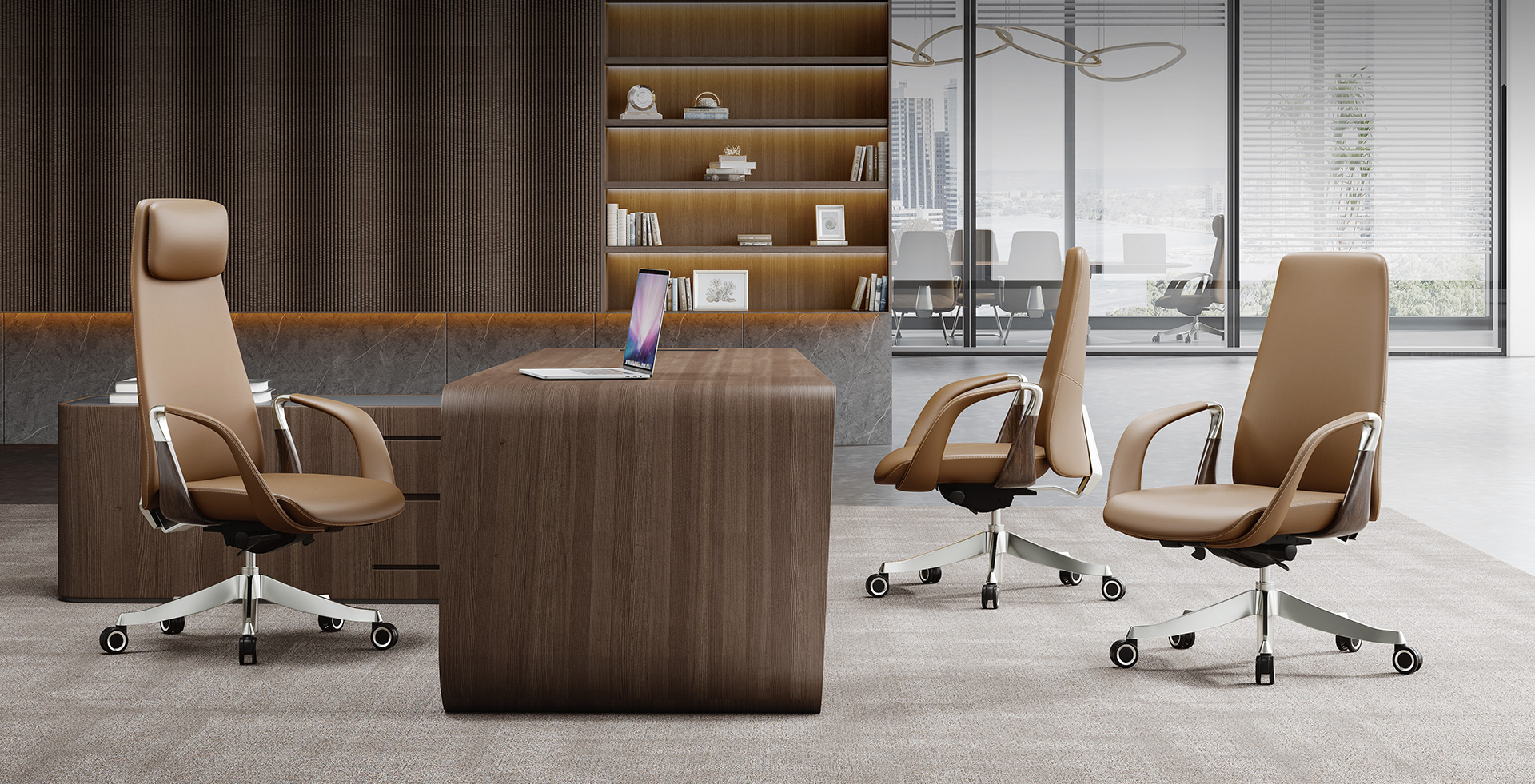 Office furniture factory product display