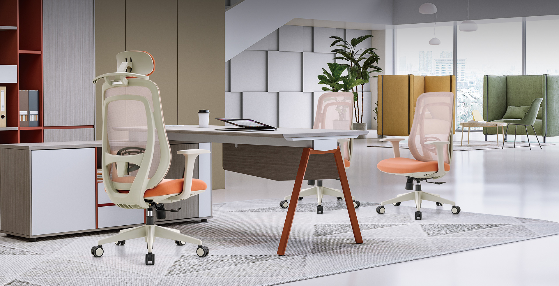 Office furniture factory product display